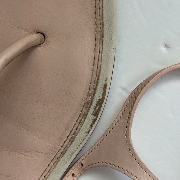 Tory Burch Miller Fringe Rosette Pink Leather Flat Sandal Ankle Strap10.5 Brazil - Picture 5 of 6